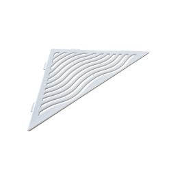 Corner Shelf - Wave Triangle - White