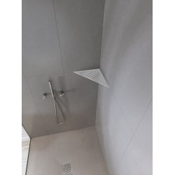 Corner Shelf - Wave Triangle - White