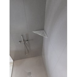 Corner Shelf - Wave Triangle - Silver