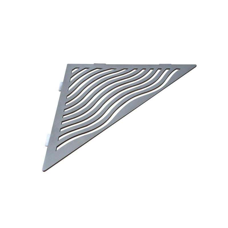 Corner Shelf - Wave Triangle - Silver